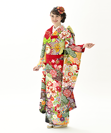 振袖レンタル衣装_81-HAF-B442M5（赤 王道華やか はれやか）