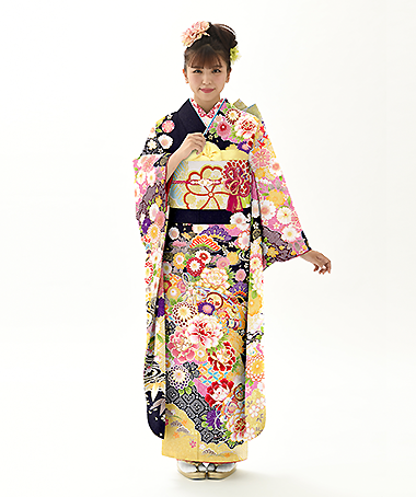 振袖レンタル衣装_81-HAF-B447M5（紺 王道華やか 気品）