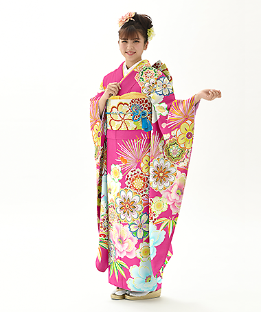 振袖レンタル衣装_82-HAF-B469L5（ピンク かわいい 大胆）