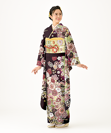 振袖レンタル衣装_84-HAF-C003LL5（紫 王道華やか 格調）