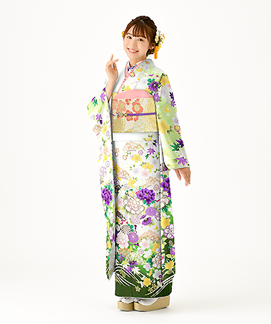 振袖レンタル衣装_83-HAF-C021LW5（白・クリーム 王道華やか やさしさ）