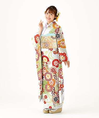 振袖レンタル衣装_83-HAF-C045LW5（白・クリーム 王道華やか やさしさ）