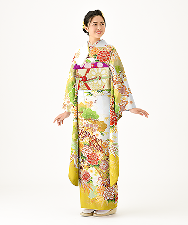 振袖レンタル衣装_84-HAF-C079LL5（白・クリーム 王道華やか 豪華）