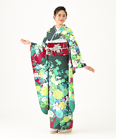 緑の振袖一覧(2026年成人振袖（Sサイズ）)｜成人式の振袖レンタル・前