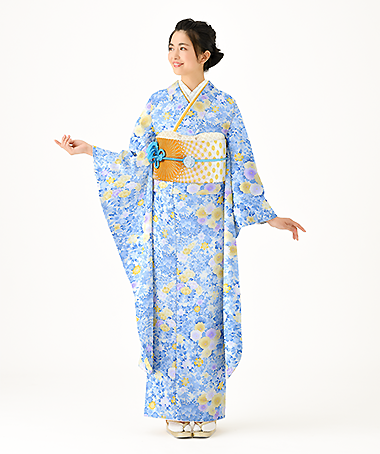 振袖レンタル衣装_84-HAF-C132LL5（青 かわいい 新鮮）