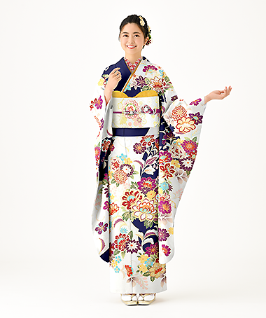 振袖レンタル衣装_84-HAF-C164LL（青 王道華やか 清涼）