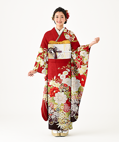 振袖レンタル衣装_80-HAF-F028S2（赤 王道華やか・京都豊匠 Presented by 美少女図鑑 格調）