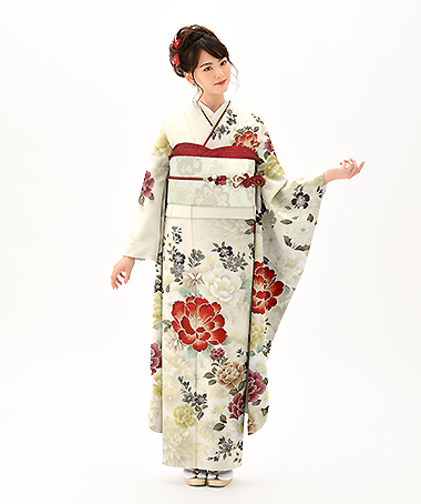 振袖レンタル衣装_71-HAF-G015M（白・クリーム かわいい やさしさ）