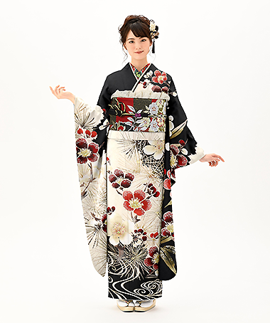 振袖レンタル衣装_73-HAF-G030LW（白・クリーム 王道華やか・京都豊匠 Presented by 美少女図鑑 大胆）