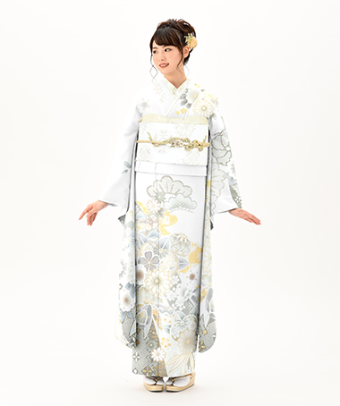 振袖レンタル衣装_72-HAF-G006L（白・クリーム 王道華やか やさしさ）