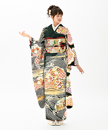 緑の振袖一覧(2028年成人振袖（Sサイズ）)｜成人式の振袖レンタル・前