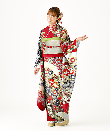 振袖レンタル衣装_72-HAF-G037L（赤 王道華やか 格調）
