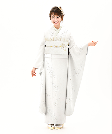 振袖レンタル衣装_70-HAF-G060S（白・クリーム モード 気品）