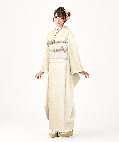 振袖レンタル衣装_70-HAF-G062S（白・クリーム モード 大胆）