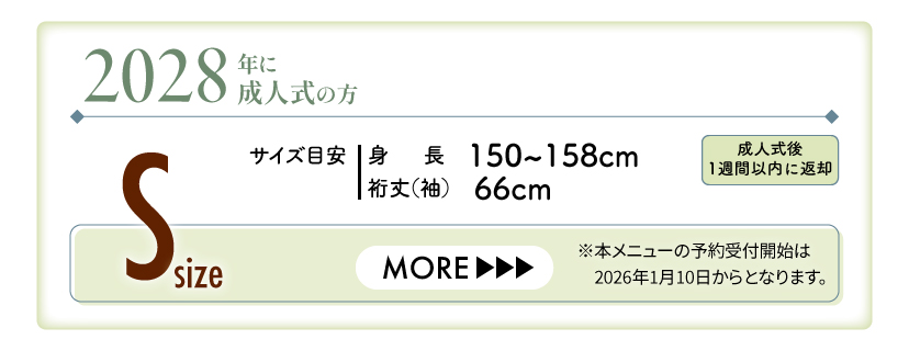 2028年成人振袖（Sサイズ）